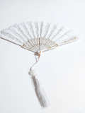 Tassled Lace Chinese Fan