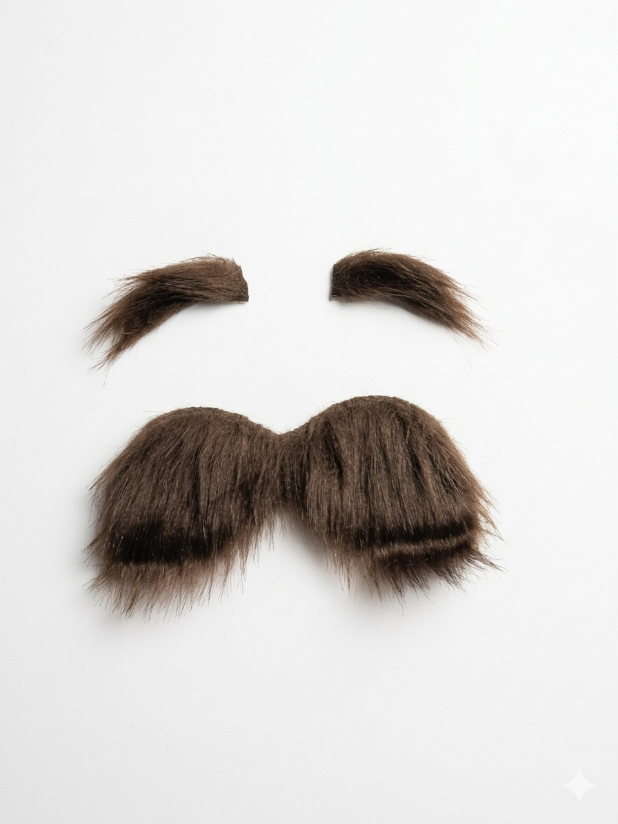 Fake Eyebrows and Mustache