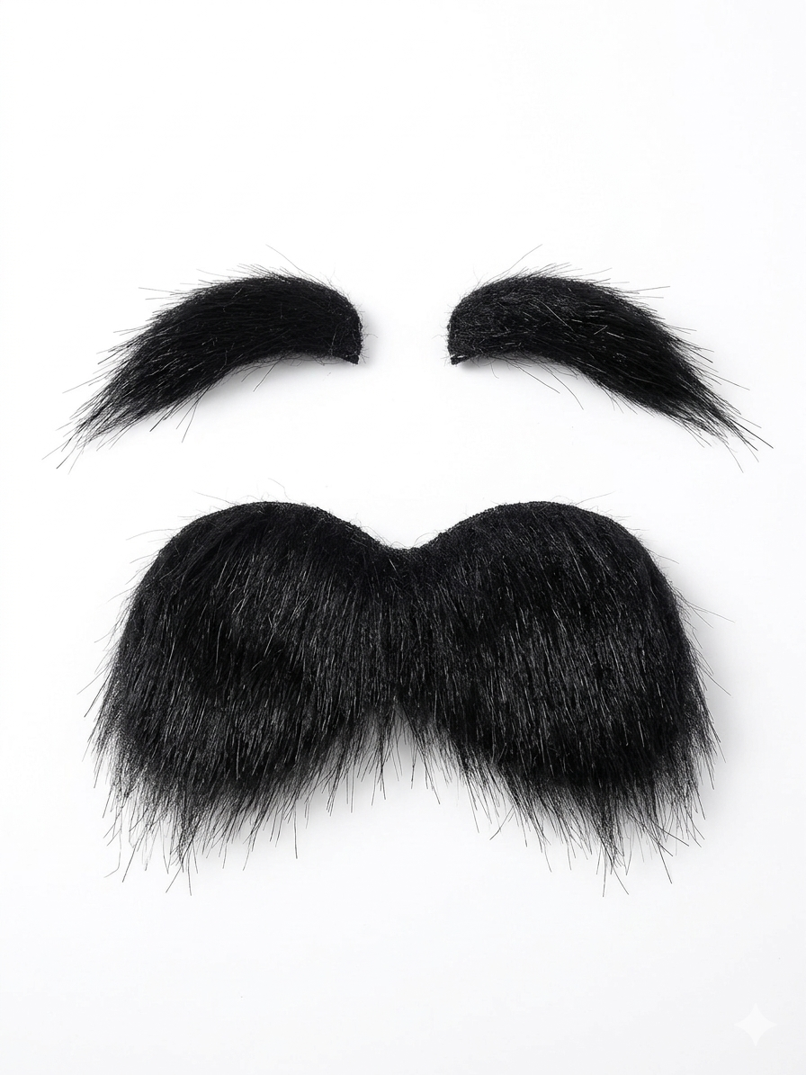 Fake Eyebrows and Mustache