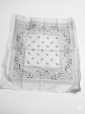 White Paisley Bandana