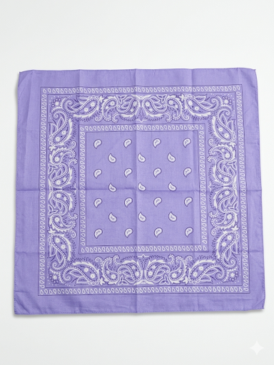 Lilac Paisley Bandana