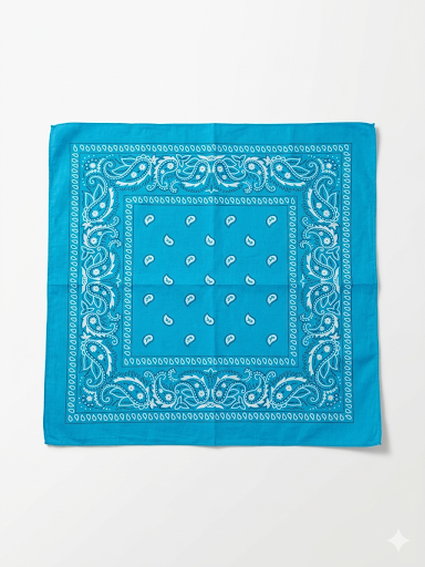 Blue Paisley Bandana