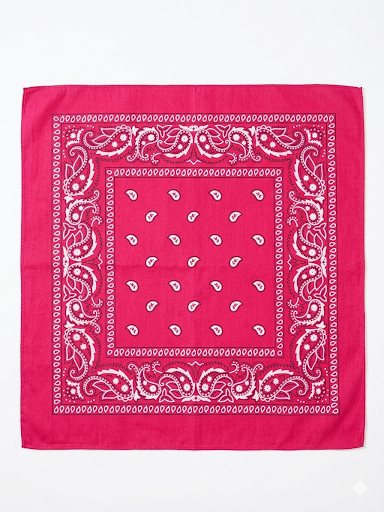 Pink Paisley Bandana