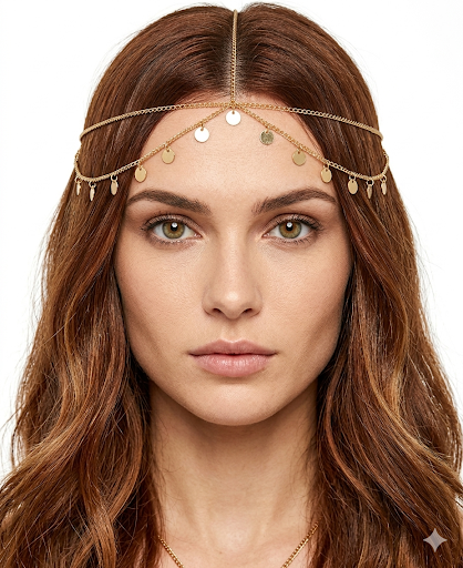 Gold Chain Sequin Headband