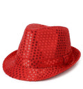 Red Glitter Fedora Hat