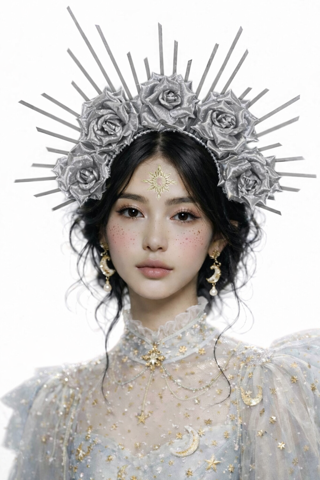 Celestial Rose Crown Silver